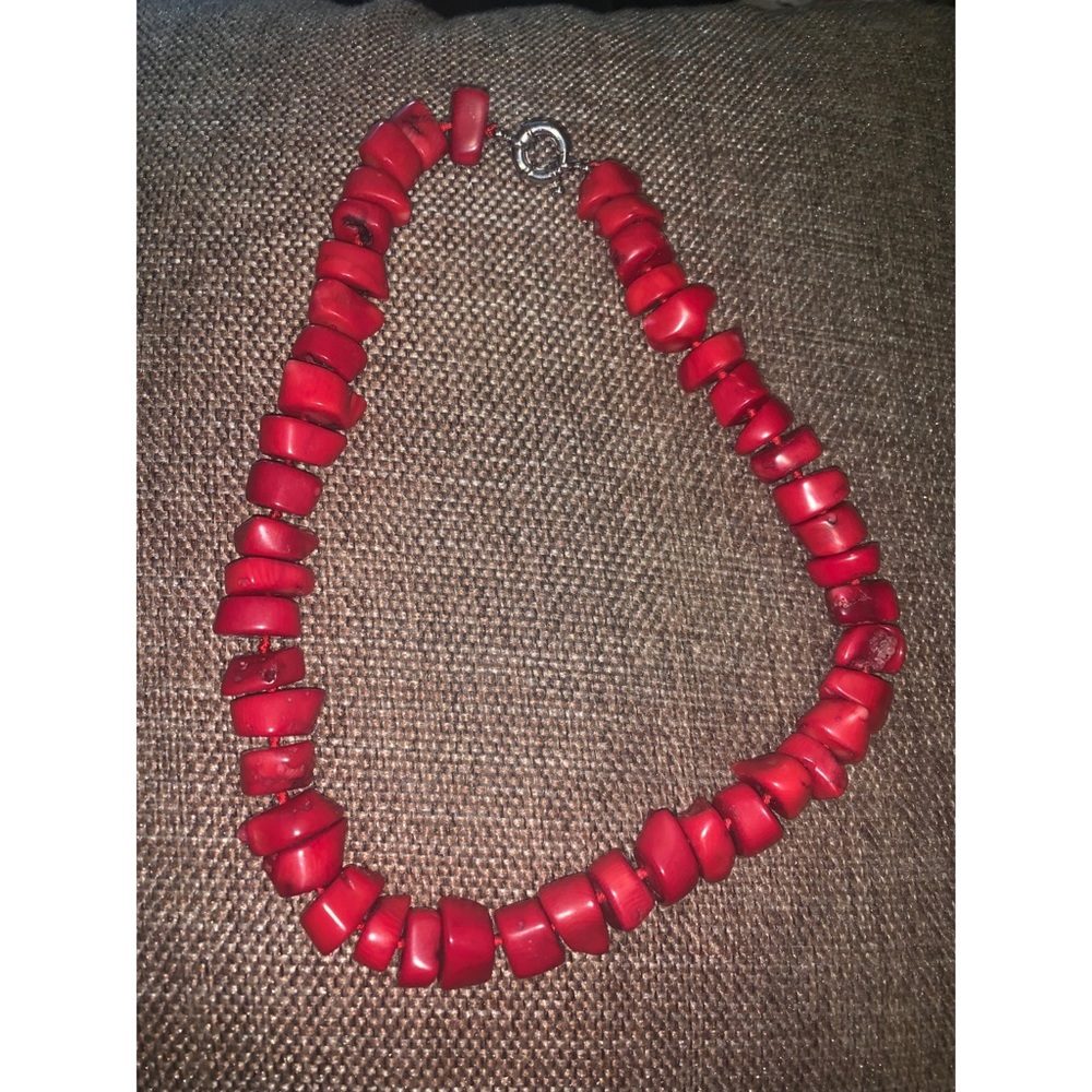 Red beaded necklace
